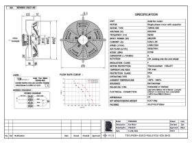Specification Sheet - Tecumseh 400mm 1Ph Fan Motor Assembly 7552103