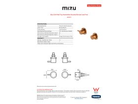 Specification Sheet - Mizu Drift Wall Top Assemblies Brushed Bronze Lead Free