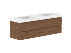 Supporting Image - Posh Domaine 1800mm Wall Hung Twin Vanity Unit All-Drawer Double Bowl 90mm Top