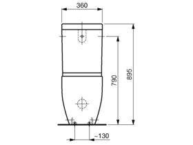 LAUFEN Palomba Close Coupled Back to Wall Suite Back Inlet Soft Close Seat White (4 Star)