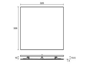 Kado Lux HiFlow 250 Fascia Only Square