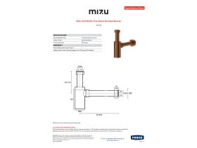 Specificaton Sheet - Mizu Drift Bottle Trap 40mm Brushed Bronze