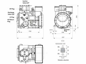 Tecumseh Semi Hermetic Compressor SH4536Z