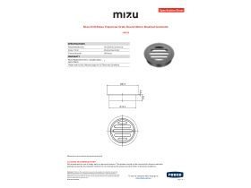Specification Sheet - Mizu Drift Brass Trapscrew Grate Round 80mm Brushed Gunmetal
