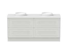 Hero - Kado Lux 1800mm All Drawer Floor Mounted Vanity Unit 4 Drawers Double Vanity 50mm Top