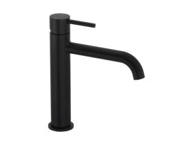 Hero - Mizu Drift Mid Basin Mixer Curve Spout Matte Black (6 Star)