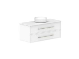 Supporting Image - Kado Lux All Drawer 1200mm Wall Hung Vanity Centre Basin 20mm - White Shaker Angle