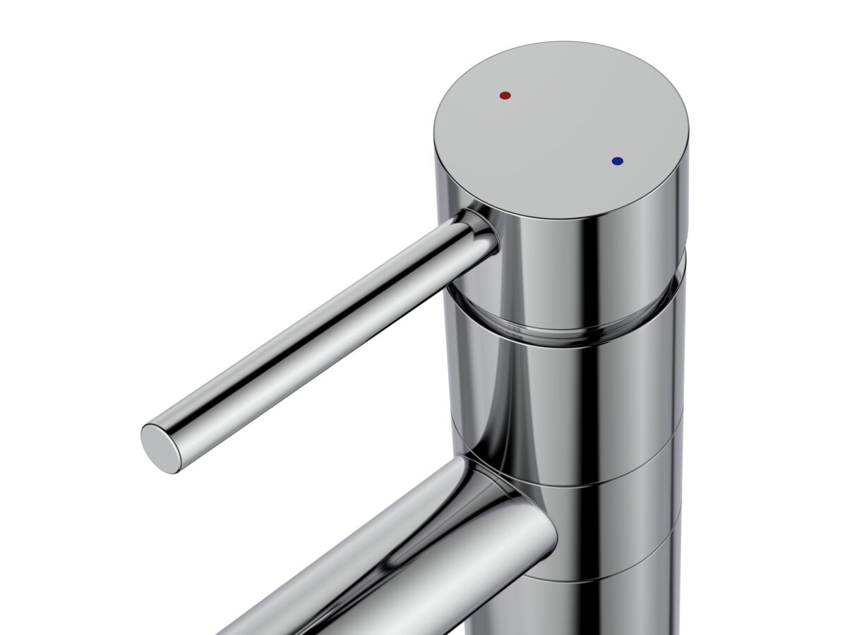Supporting Image - Posh Bristol Pin Standard Sink Mixer Tap Chrome (4 Star) Lead Free - Handle