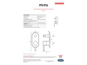 Specification Sheet - Mizu Drift Shower Mixer with Diverter Kit Chrome
