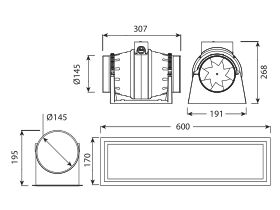 Kado Aspect Flushmount Inline Exhaust
