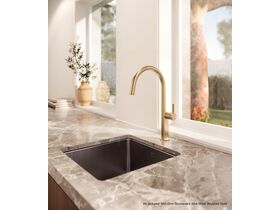 In Situ - Milli Etch Gooseneck Sink Mixer Brushed Gold