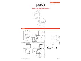 Installation Instructions - Posh Solus Plastic Link Toilet Suite with Soft Close Seat White (4 Star)