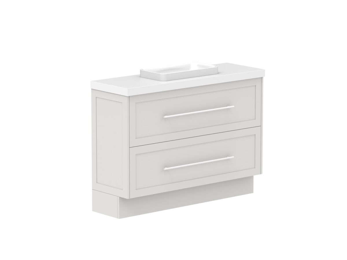 Supporting Image - Kado Lux Ensuite All Drawer Twin 1200mm Floor Mount Centre Basin 50mm Top