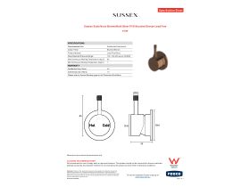 Specification Sheet - Sussex Scala Nova Shower/Bath Mixer PVD Brushed Bronze Lead Free