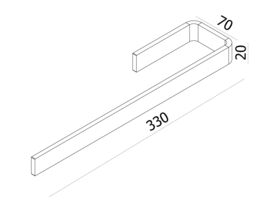 Milli Axon MK2 Vanity Towel Holder 330mm Chrome