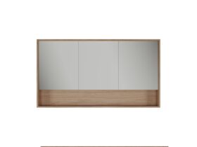 Supporting Image - Kado Aspect 1500mm Mirror Cabinet Three Doors with Shelf and Surround View - Boston Oak