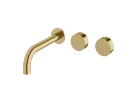 Sussex Pure Wall Bath Hostess System 200mm Right Hand PVD Brushed Gold