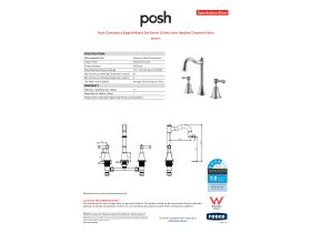 Specification Sheet - Posh Canterbury English Basin Set Swivel Outlet Lever Handles Chrome (4 Star)