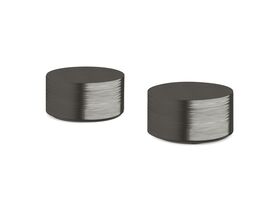 Sussex Pure Basin Top Assembly Taps with Cirque Textured Handles PVD Brushed Gunmetal