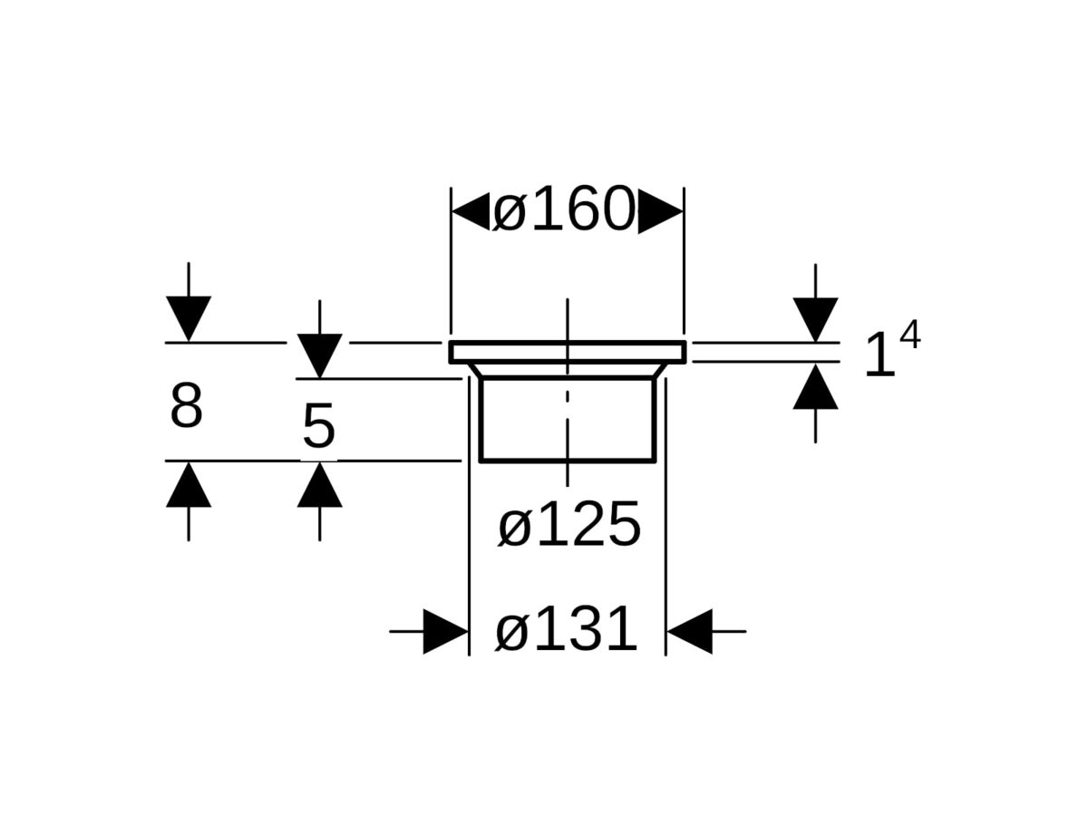 Geberit Flange Adaptor 125mm