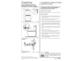 Installation Instructions - Caroma Liano Wall Faced Close Coupled Back Entry Toilet Suite with GermGard White (4 Star)