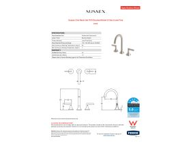 Specification Sheet - Sussex Oria Basin Set PVD Brushed Nickel (5 Star) Lead Free