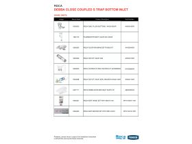 Component Listing - Debba Close Coupled Toilet Suite S Trap Bottom Inlet With Soft Close Quick Release MK2 Seat White Chrome (4 Star)