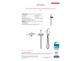 Specification Sheet - Scala Dual Mixer Handshower System PVD Brushed Bronze (3 Star) Lead Free