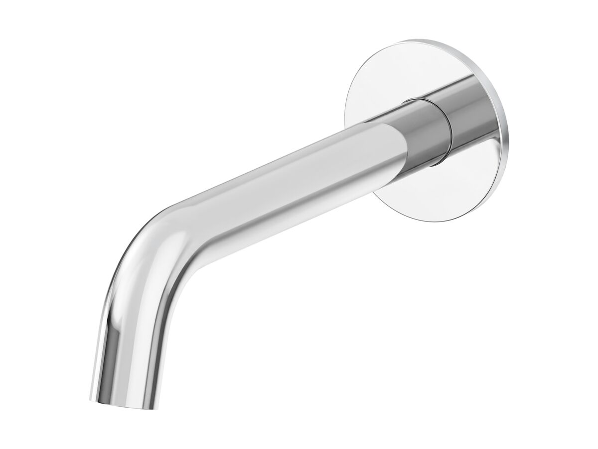 Mizu Drift Wall Basin/Bath Outlet Curve Spout 200 Chrome (6 Star)