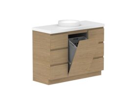 Hero - Posh Domaine Plus Hamper Trio 1200 Floor Mounted Centre Bowl 50mm Top