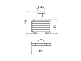 Cosmo Soap Basket (Metal) Chrome