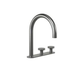 Hero - Faucet Strommen Vara Disc Hob Basin Hostess Tap System Right Hand Brushed Graphite (6 Star) Lead Free