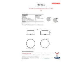 Specification Sheet - Sussex Pure Elemental Wall Top Assembly Chrome Lead Free