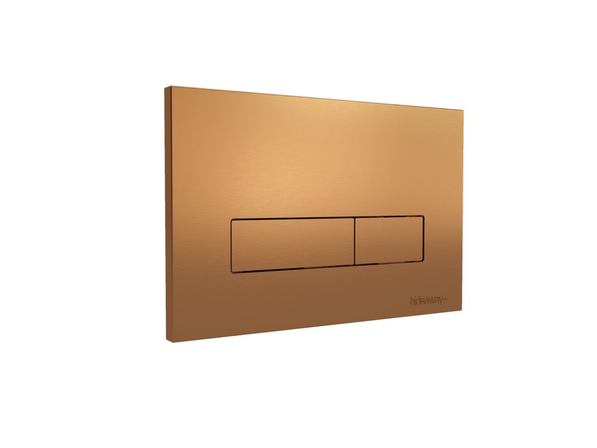 Supporting Image - Hideaway+ Rectangle Button/Plate Inwall Metal Brushed Bronze