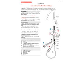 Installation Instructions - Sussex Oria Sink Mixer Pull Out Spray Lead Free