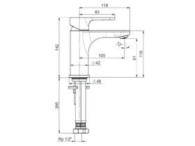 Roca L20 Basin Mixer Chrome (4 Star)
