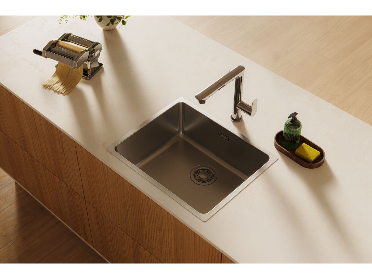 In Situ - Memo Oscar Inset/Undermount Extended Single Bowl Sink 500mm Overflow No Taphole - Inset