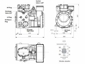 Tecumseh Semi Hermetic Compressor SH4550Z