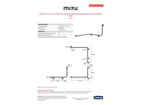 Specification Sheet - Mizu Drift 1110 x 1030 x 600 x 90 Degree Accessible Grab Rail Modular Left Hand Matte Black