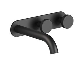 Hero - Faucet Strommen Vara Disc Wall Basin / Bath Hostess Tap System Right Hand 150mm Kit Matte Black (6 Star) Lead Free