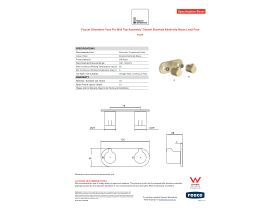 Specification Sheet - Faucet Strommen Vara Fin Wall Top Assembly Trimset Brushed Admiralty Brass Lead Free