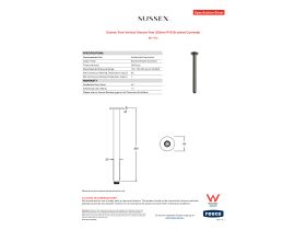 Specification Sheet - Sussex Pure Vertical Shower Arm 300mm PVD Brushed Gunmetal