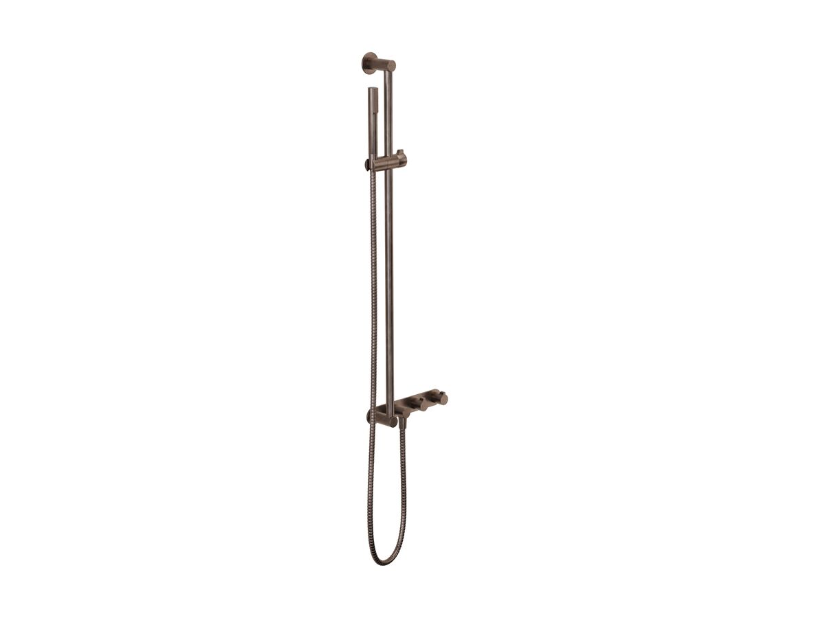 Hero - Faucet Strommen Vara Fin Wall Set with Single Rail Shower Tap System Kit Armada Bronze (3 Star) Lead Free