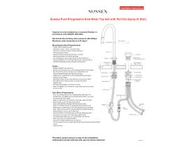 Installation Instructions - Sussex Pure Progressive Sink Mixer Tap Set with Pull Out Spray (4 Star)