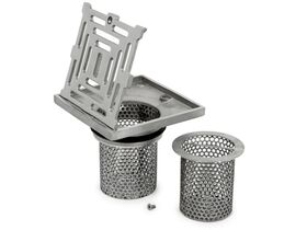 150mm Square Bucket Trap Push-In Stainless Steel 100mm