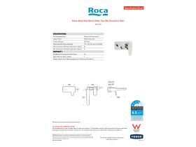 Specification Sheet - Roca Atlas Wall Basin Mixer Tap Set Chrome (4 Star)