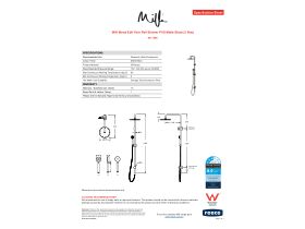 Specification Sheet - Milli Mood Edit Twin Rail Shower PVD Matte Black (3 Star)