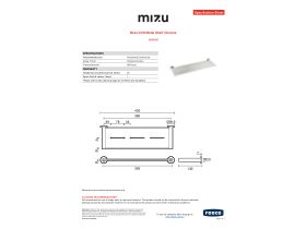 Specification Sheet - Mizu Drift Metal Shelf Chrome