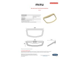 Specification Sheet - Mizu Silk Guest Towel Ring Brushed Brass