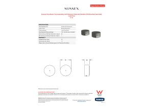 Specification Sheet - Sussex Pure Basin Top Assembly with Diamond Textured Handles PVD Brushed Gunmetal Lead Free